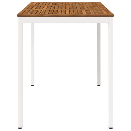 Trädgård Bar Bord Naturlig och vit 147 x 88,5 x 105 cm