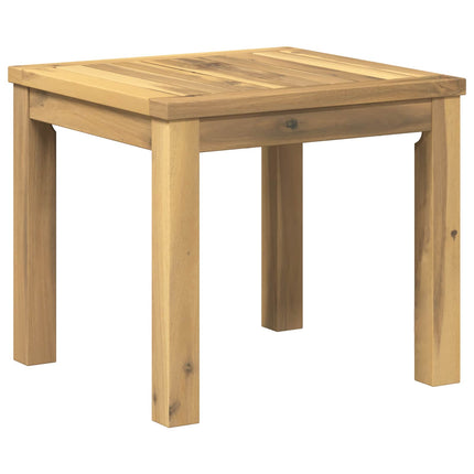Kaffeebord Vit 40 x 40,5 x 36 cm Massivt Akaciaträ