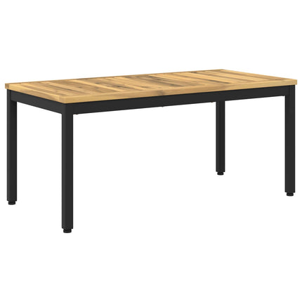 Kaffeebord Vit och svart 50 x 100,5 x 45 cm Massivt Akaciaträ