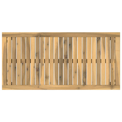 Kaffeebord Vit och svart 50 x 100,5 x 45 cm Massivt Akaciaträ