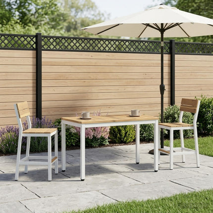 Kaffeebord Vit 50 x 100,5 x 45 cm Massivt Akaciaträ
