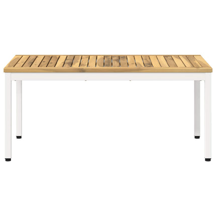 Kaffeebord Vit 50 x 100,5 x 45 cm Massivt Akaciaträ