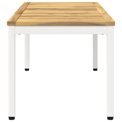 Kaffeebord Vit 50 x 100,5 x 45 cm Massivt Akaciaträ