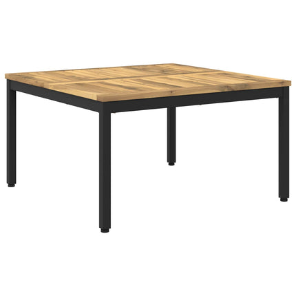Kaffeebord Vit och svart 80 x 80,5 x 45 cm Massivt Akaciaträ