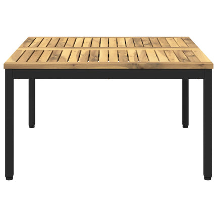 Kaffeebord Vit och svart 80 x 80,5 x 45 cm Massivt Akaciaträ