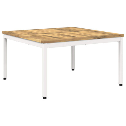 Kaffeebord Vit 80 x 80,5 x 45 cm Massivt Akaciaträ
