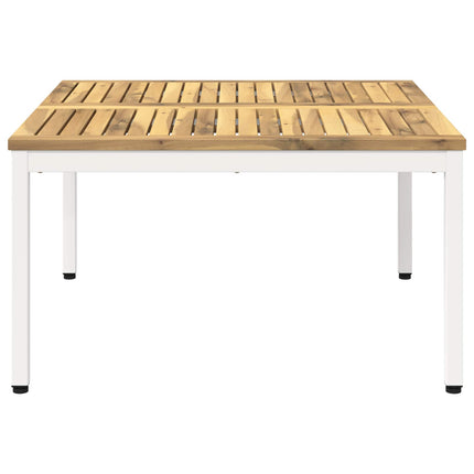 Kaffeebord Vit 80 x 80,5 x 45 cm Massivt Akaciaträ