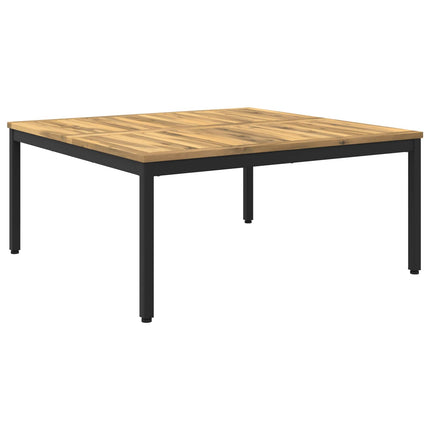 Kaffeebord Vit och svart 100 x 100,5 x 45 cm Massivt Akaciaträ