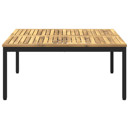 Kaffeebord Vit och svart 100 x 100,5 x 45 cm Massivt Akaciaträ