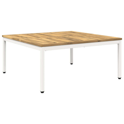 Kaffeebord Vit 100 x 100,5 x 45 cm Massivt Akaciaträ