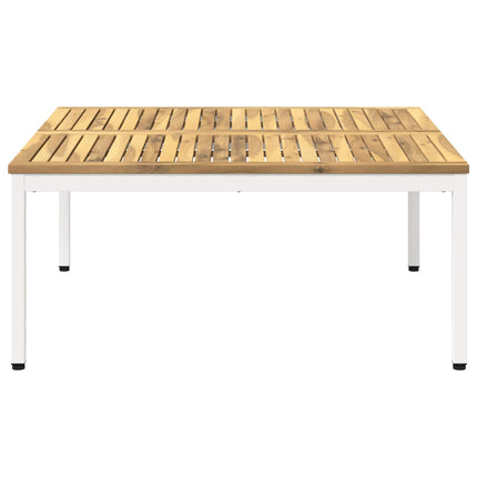 Kaffeebord Vit 100 x 100,5 x 45 cm Massivt Akaciaträ