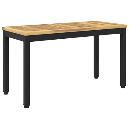Trädgårdsbänk 80,5 x 35 x 45 cm Massivt Akaciaträ Vit och svart