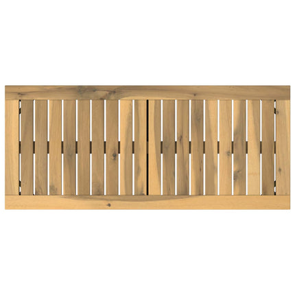 Trädgårdsbänk 80,5 x 35 x 45 cm Massivt Akaciaträ Vit och svart
