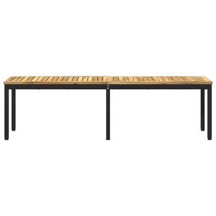 Trädgårdsbänk 161 x 35 x 45 cm Massivt Akaciaträ Vit och svart