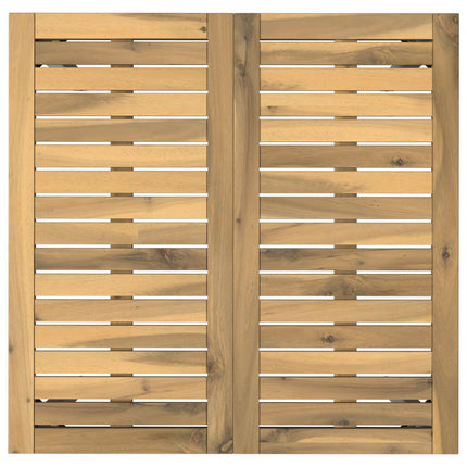 Trädgårds Middagsbord Vit 70 x 68,5 x 75 cm Massivt Akaciaträ