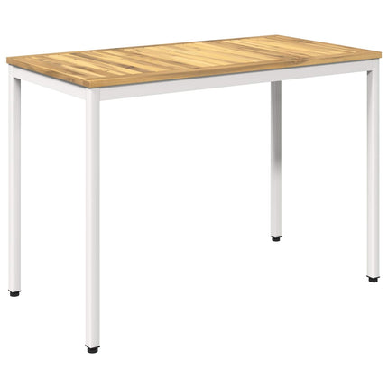 Trädgårds Middagsbord Vit 108,5 x 55 x 75 cm Massivt Akaciaträ