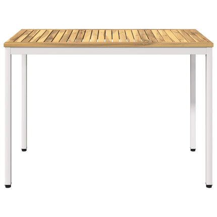 Trädgårds Middagsbord Vit 108,5 x 55 x 75 cm Massivt Akaciaträ