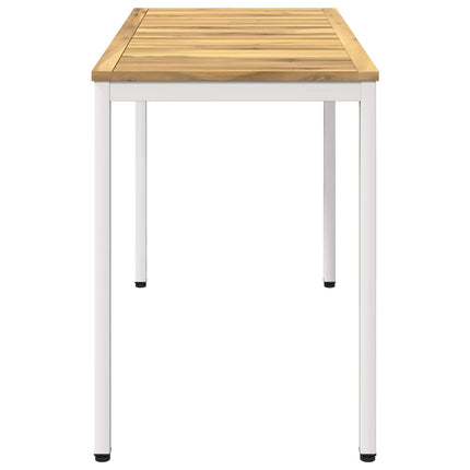 Trädgårds Middagsbord Vit 108,5 x 55 x 75 cm Massivt Akaciaträ