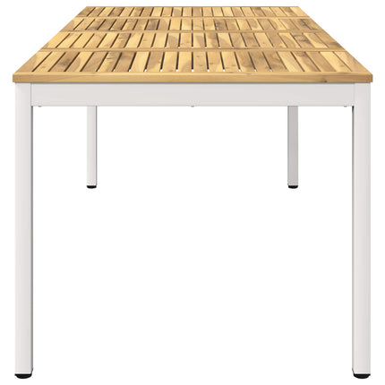 Trädgårds Middagsbord Vit 147 x 88,5 x 75 cm Massivt Akaciaträ