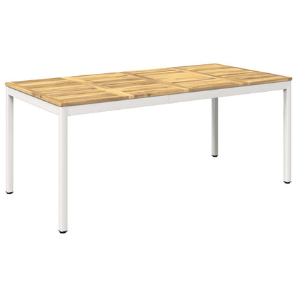 Trädgårds Middagsbord Vit 180 x 88,5 x 75 cm Massivt Akaciaträ