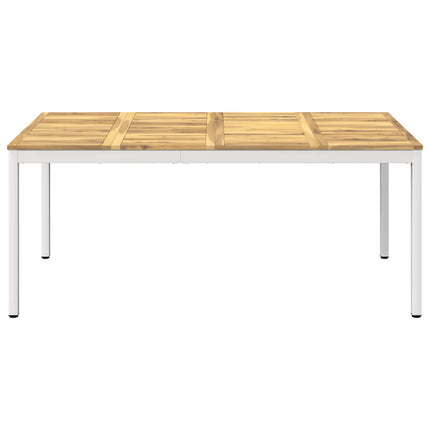Trädgårds Middagsbord Vit 180 x 88,5 x 75 cm Massivt Akaciaträ