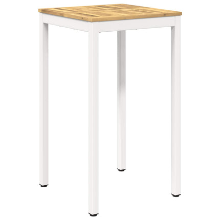 Trädgård Bar Bord Vit 60 x 60,5 x 105 cm Massivt Akaciaträ