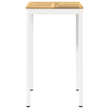 Trädgård Bar Bord Vit 60 x 60,5 x 105 cm Massivt Akaciaträ