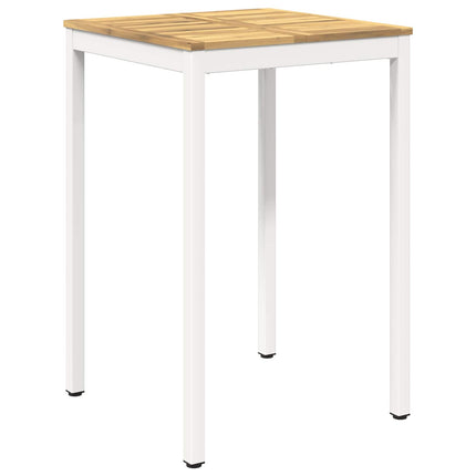 Trädgård Bar Bord Vit 70 x 68,5 x 105 cm Massivt Akaciaträ
