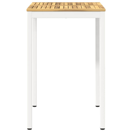 Trädgård Bar Bord Vit 70 x 68,5 x 105 cm Massivt Akaciaträ