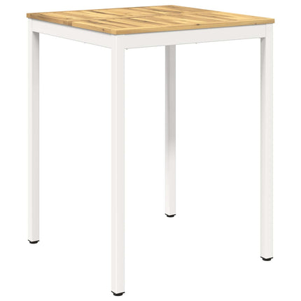 Trädgård Bar Bord Vit 80 x 80,5 x 105 cm Massivt Akaciaträ