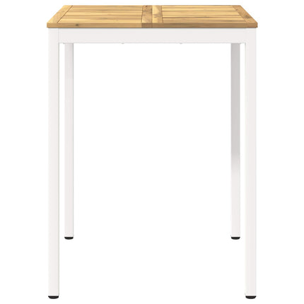 Trädgård Bar Bord Vit 80 x 80,5 x 105 cm Massivt Akaciaträ