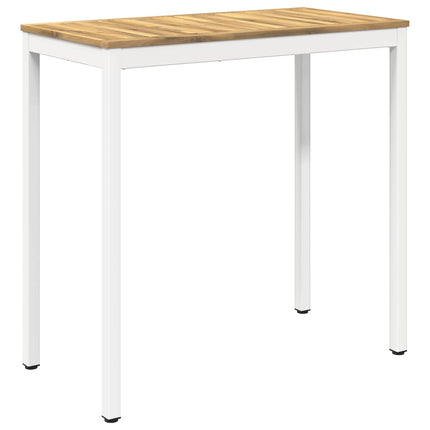 Trädgård Bar Bord Vit 108,5 x 55 x 105 cm Massivt Akaciaträ