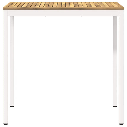 Trädgård Bar Bord Vit 108,5 x 55 x 105 cm Massivt Akaciaträ