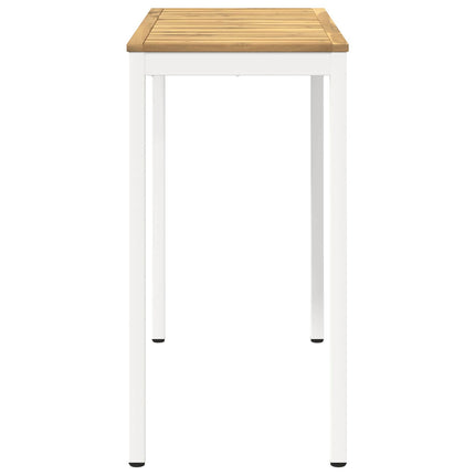 Trädgård Bar Bord Vit 108,5 x 55 x 105 cm Massivt Akaciaträ