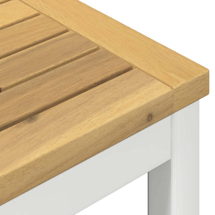 Trädgård Bar Bord Vit 110 x 108,5 x 105 cm Massivt Akaciaträ