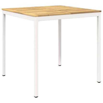 Trädgård Bar Bord Vit 110 x 108,5 x 105 cm Massivt Akaciaträ