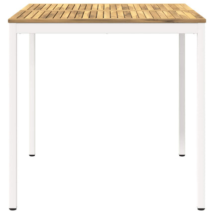 Trädgård Bar Bord Vit 110 x 108,5 x 105 cm Massivt Akaciaträ
