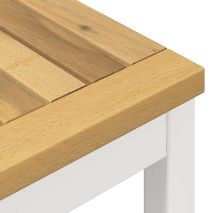 Trädgård Bar Bord Vit 141 x 80,5 x 105 cm Massivt Akaciaträ