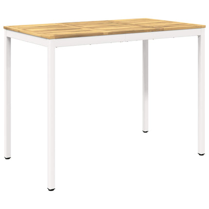 Trädgård Bar Bord Vit 141 x 80,5 x 105 cm Massivt Akaciaträ