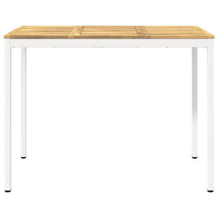 Trädgård Bar Bord Vit 141 x 80,5 x 105 cm Massivt Akaciaträ