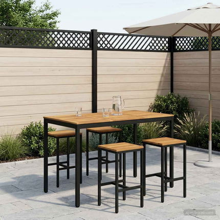 Trädgård Bar Bord Vit och svart 147 x 88,5 x 105 cm