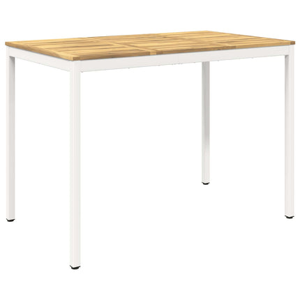 Trädgård Bar Bord Vit 147 x 88,5 x 105 cm Massivt Akaciaträ