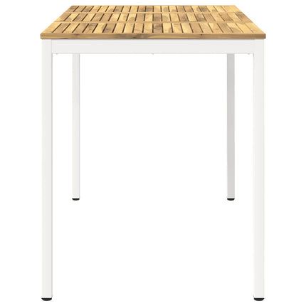 Trädgård Bar Bord Vit 147 x 88,5 x 105 cm Massivt Akaciaträ
