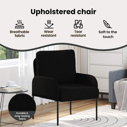 Soffor med kudde 55cm Svart Plywood