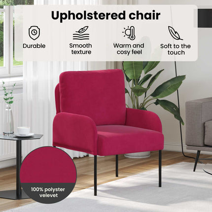 Soffor med kudde 55cm Vinröd Plywood