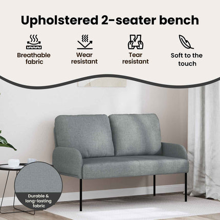 Soffor med kudde 110cm Ljusgrå Plywood