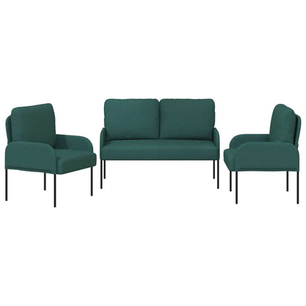 Soffgrupper med kudde 3 pcs Mörkgrön 115 x 56 x 80 cm Plywood