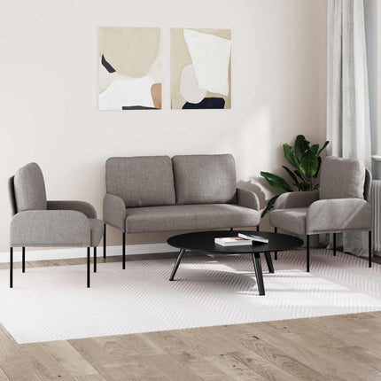 Soffgrupper med kudde 3 pcs Taupe 115 x 56 x 80 cm Plywood