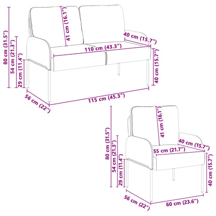 Soffgrupper med kudde 3 pcs Mörkgrön 115 x 56 x 80 cm Plywood