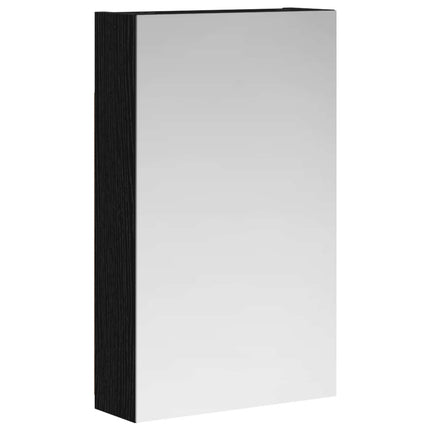 Badrumsspegelskåp Svart Ek 30 x 10,5 x 50 cm Konstruerat trä